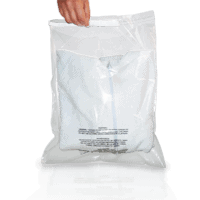 Bag Tek Clear Plastic Lip and Tape Bag - Self Sealing - 10 x 8